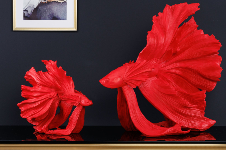 Pește decorativ CROWNTAIL 35 cm din poliresină roșie [3]