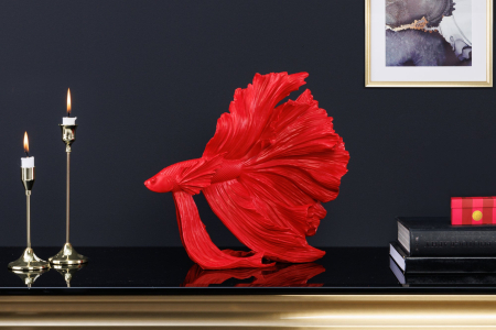 Pește decorativ CROWNTAIL 35 cm din poliresină roșie [2]