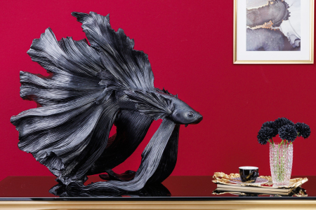 Pește decorativ CROWNTAIL 65 cm din poliresină neagră [2]