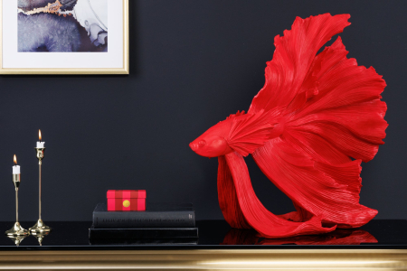 Pește decorativ CROWNTAIL 65 cm din poliresină roșie [3]