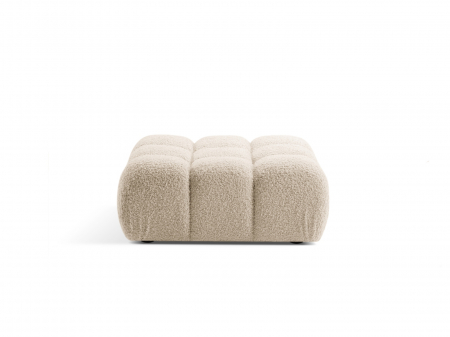 Taburete & pufuri - Puf Bellis cu tapiterie boucle, bej deschis