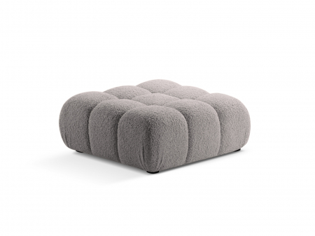 Puf Bellis cu tapiterie boucle, gri deschis [1]
