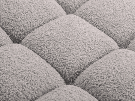 Puf Bellis cu tapiterie boucle, gri deschis [2]