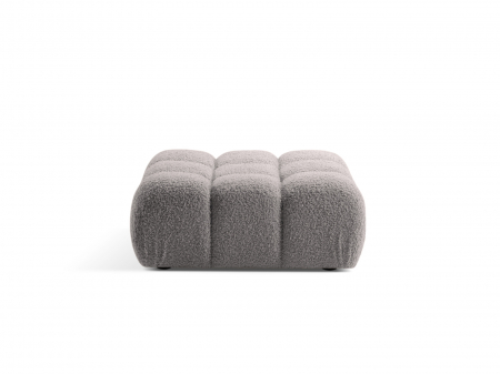 Puf Bellis cu tapiterie boucle, gri deschis [0]