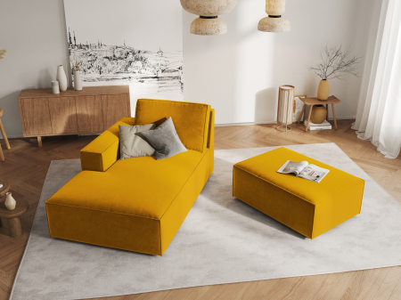 Puf Carlo cu tapițerie din catifea [3]