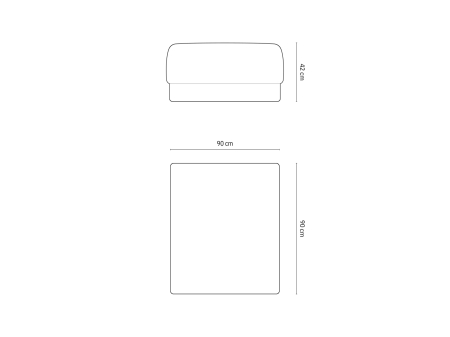 Puf Gomera cu tapițerie din catifea [3]