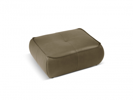 Puf Lily cu tapiterie din piele naturala [0]