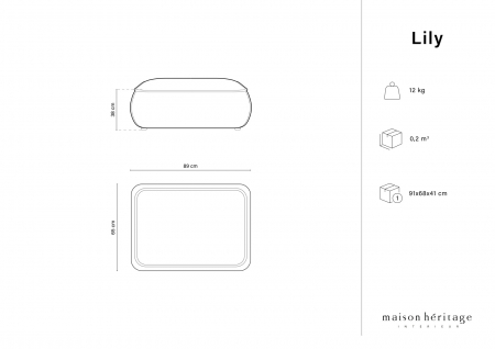 Puf Lily cu tapiterie din piele naturala [4]