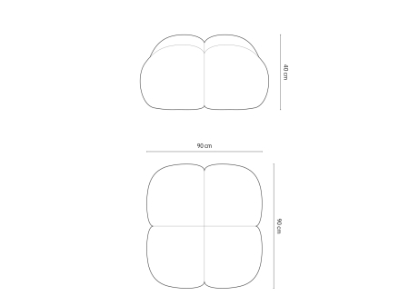 Puf Loretto cu tapițerie din catifea [4]