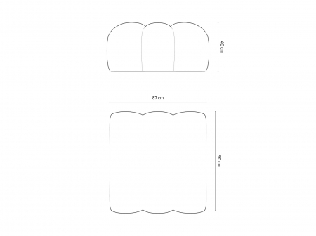 Puf Lupine cu tapiterie din catifea, verde inchis [4]
