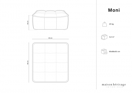 Puf Moni si tapiterie din piele naturala [4]