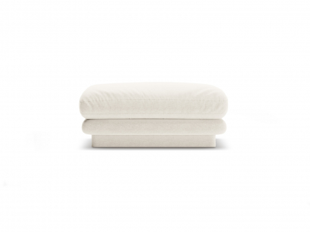 Taburete & pufuri - Puf Torino cu tapiterie din tesatura structurala, ivory