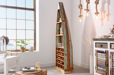 Bufete & baruri - Raft Borneo din lemn reciclat, 190 cm