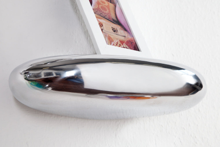 Raft de perete TEAR 40x20cm argintiu [6]