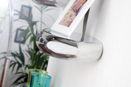 Raft de perete TEAR 40x20cm argintiu [3]