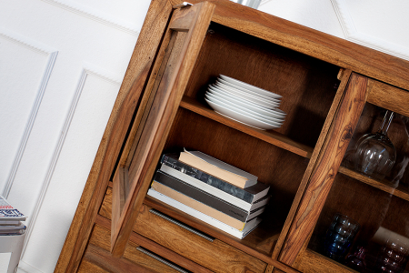 Raft din lemn masiv de mango Iron Craft, 180x40 cm [3]