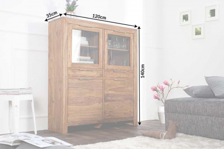 Raft din lemn masiv de mango Iron Craft, 180x40 cm [7]