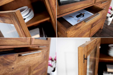 Raft din lemn masiv de mango Iron Craft, 180x40 cm [4]