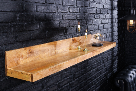 Raft pentru perete MAKASSAR din lemn de mango, 110 cm [1]