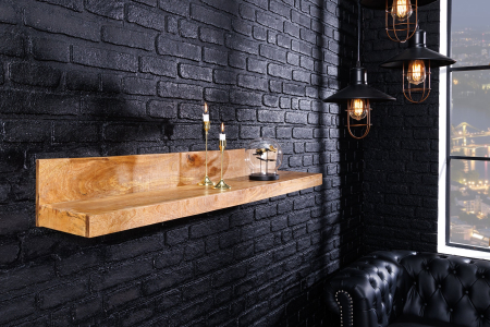 Raft pentru perete MAKASSAR din lemn de mango, 80 cm [5]