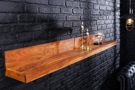 Raft pentru perete MAKASSAR din lemn sheesham, 140 cm [1]