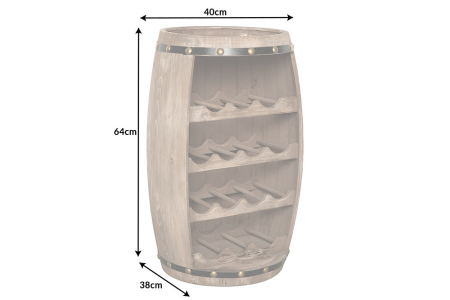 Raft pentru vin BODEGA din lemn de brad, 60 cm [6]