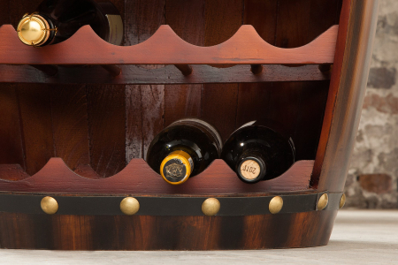 Raft pentru vin BODEGA din lemn de brad cafea, 80 cm [4]