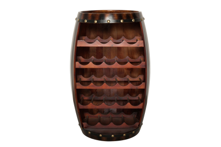 Bufete & baruri - Raft pentru vin BODEGA din lemn de brad cafea, 80 cm