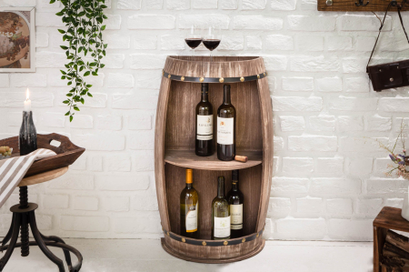 Raft pentru vin BODEGA din lemn masiv de brad, 80 cm [2]