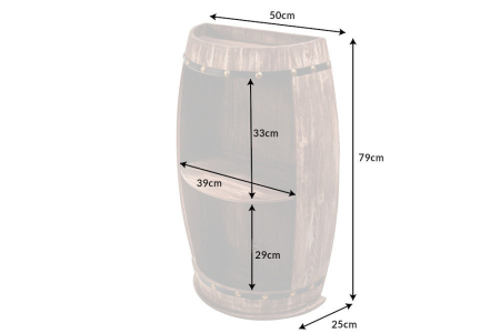 Raft pentru vin BODEGA din lemn masiv de brad, 80 cm [6]