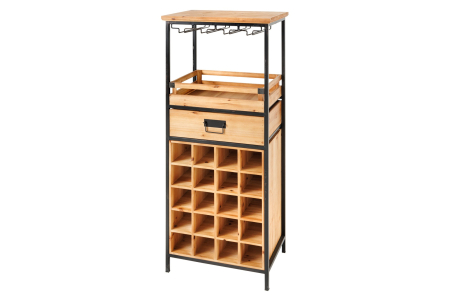 Dining - Raft pentru vin SEVEN SEAS din lemn de pin, 120 cm