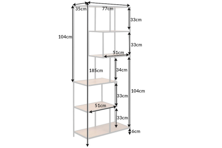Raft SLIM LINE din lemn de stejar, 185x77 cm [8]
