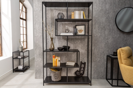 Raft SLIM LINE din lemn de stejar negru, 185x115 cm [2]