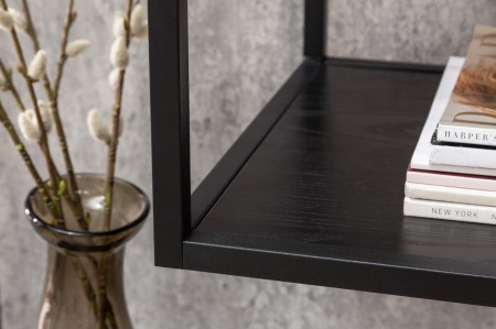 Raft SLIM LINE din lemn de stejar negru, 185x115 cm [5]