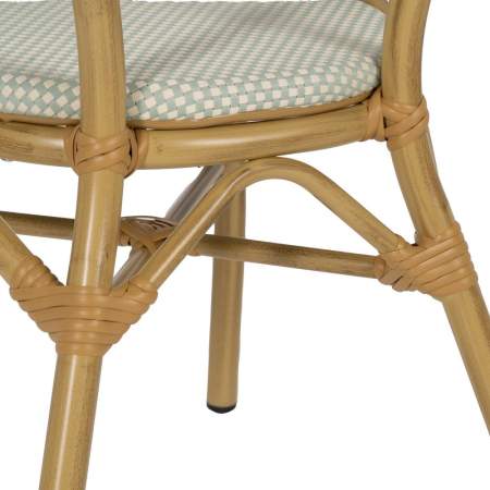 Scaun de exterior aquamarine aluminiu-textilena 57 x 58,50 x 82 cm [10]