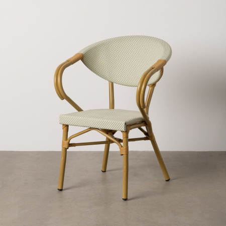 Mobilier Gradina - Scaun de exterior aquamarine aluminiu-textilena 57 x 58,50 x 82 cm
