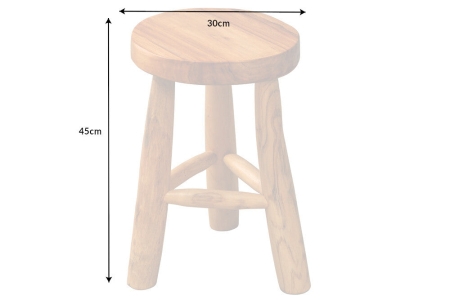 Scaun BALI din lemn de tec natural, 45 cm [8]