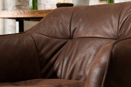 Scaun bar Loft maro din microfibră și cadru metalic, 100 cm [3]