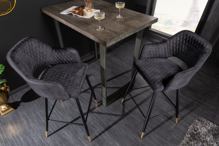 Scaun bar Paris cu tapterie din catifea [6]