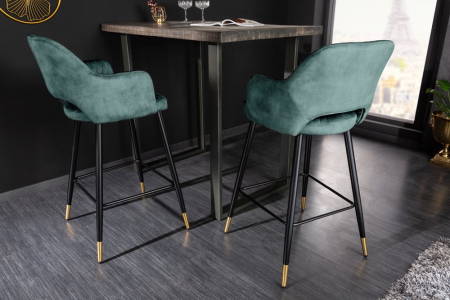 Scaun bar Paris cu tapterie din catifea [4]