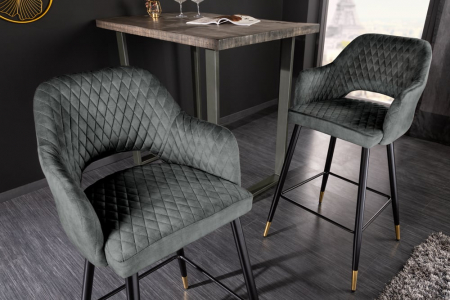 Scaun bar Paris cu tapterie din catifea [1]