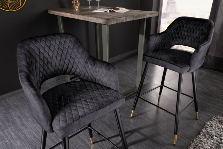 Scaun bar Paris cu tapterie din catifea [1]