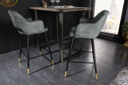 Scaun bar Paris cu tapterie din catifea [3]