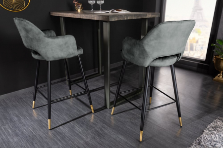 Scaun bar Paris cu tapterie din catifea [4]