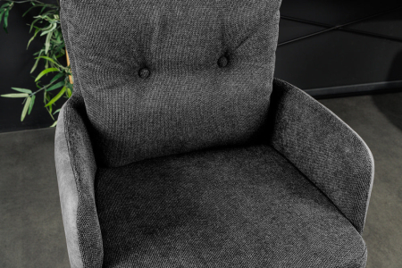 Scaun bar rotative BIG GEORGE din catifea antracit  [5]