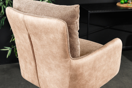 Scaun bar rotative BIG GEORGE din catifea sampanie  [3]