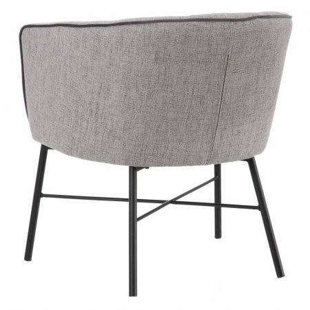 Scaun cu tapițerie din țesătură structurală și metal 69 X 60 X 75 CM [4]