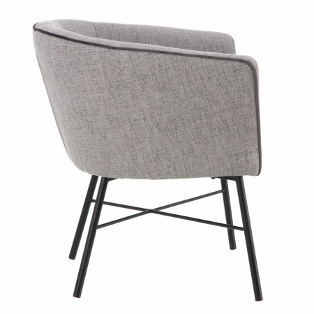 Scaun cu tapițerie din țesătură structurală și metal 69 X 60 X 75 CM [3]