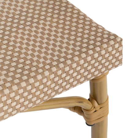 Scaun de exterior bej din aluminiu și textilena 57 x 58,50 x 82 cm [9]