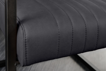 Scaun BIG ASTON din piele neagra [5]